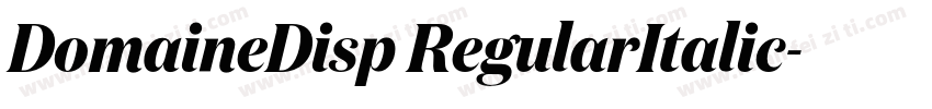 DomaineDisp RegularItalic字体转换